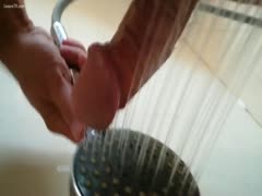 shlong blows a load after hawt shower massage - pervertslut